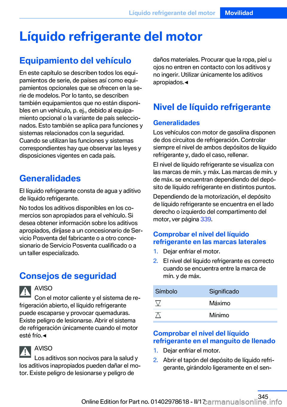 BMW 7 SERIES 2018  Manuales de Empleo (in Spanish) �L�