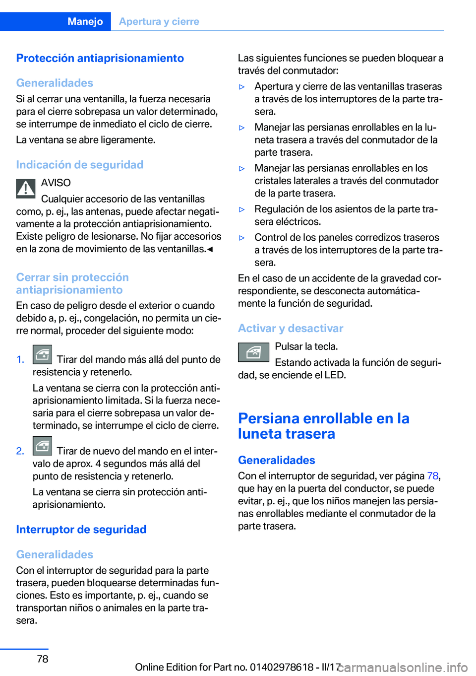 BMW 7 SERIES 2018  Manuales de Empleo (in Spanish) �P�r�o�t�e�c�c�i�
