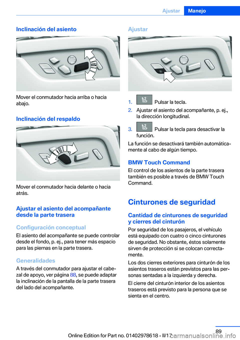 BMW 7 SERIES 2018  Manuales de Empleo (in Spanish) �I�n�c�l�i�n�a�c�i�