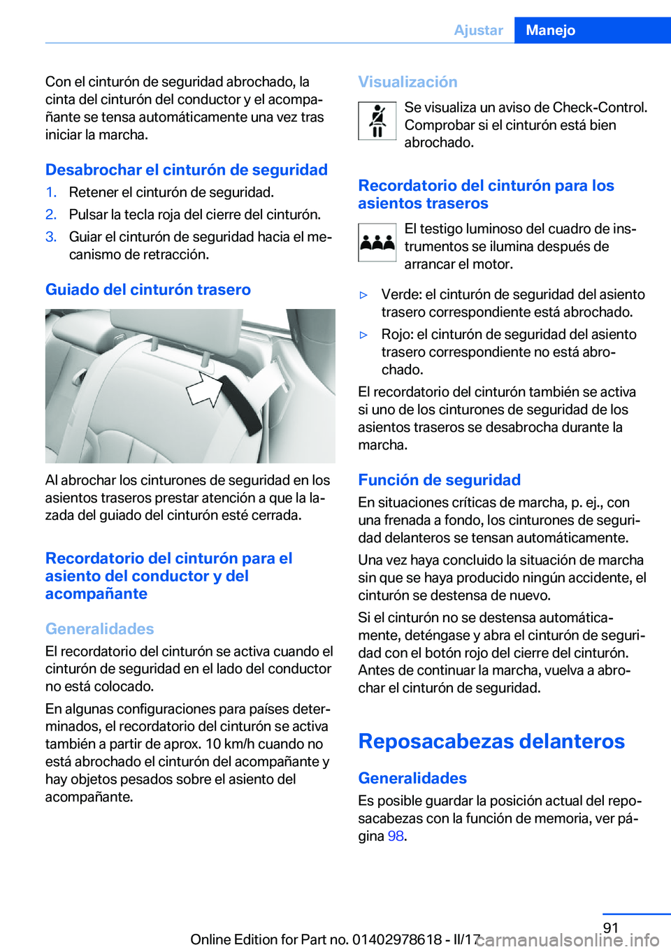 BMW 7 SERIES 2018  Manuales de Empleo (in Spanish) �C�o�n� �e�l� �c�i�n�t�u�r�