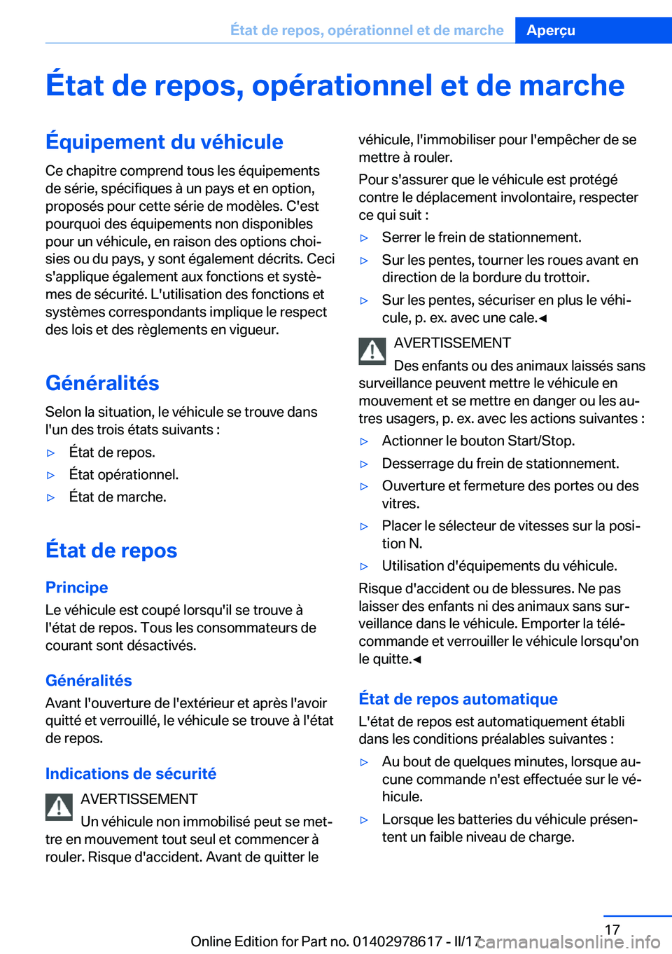 BMW 7 SERIES 2018  Notices Demploi (in French) �