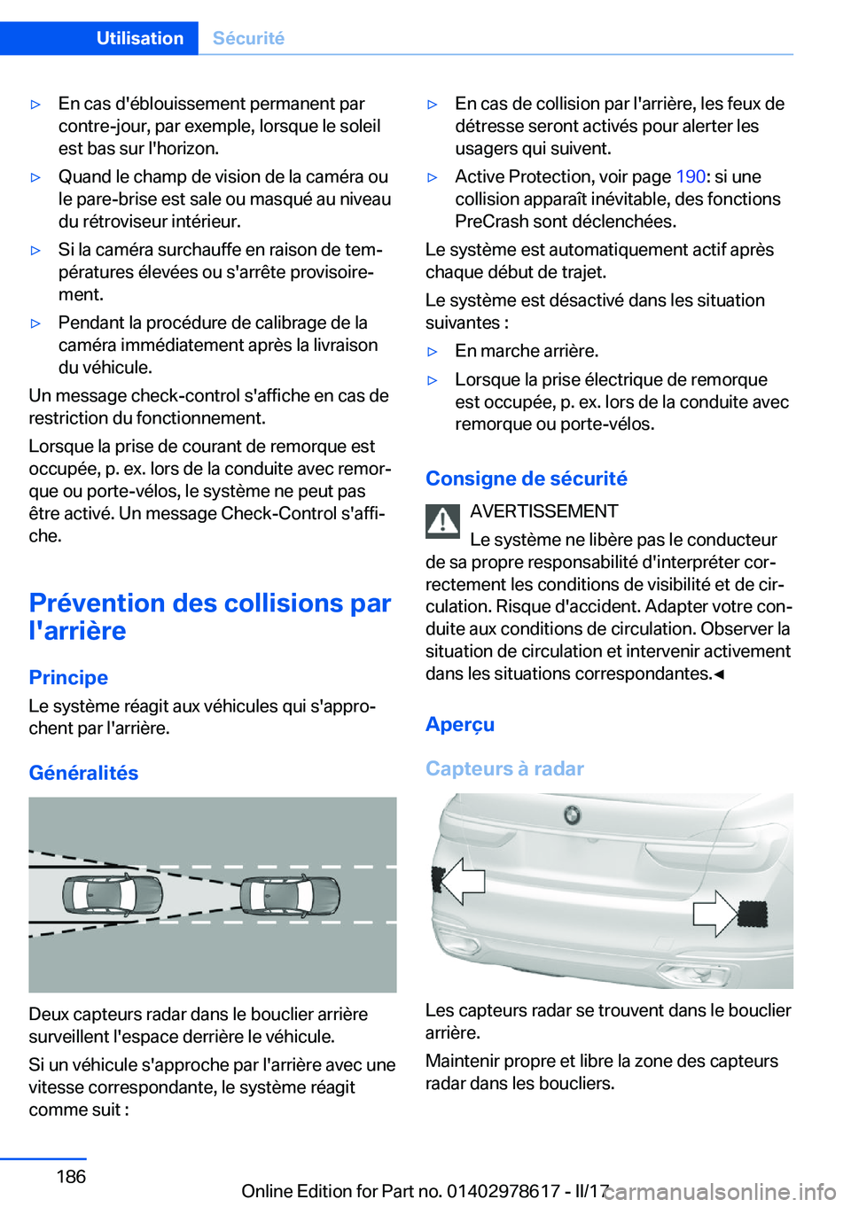 BMW 7 SERIES 2018  Notices Demploi (in French) 'y�E�n� �c�a�s� �d�'�é�b�l�o�u�i�s�s�e�m�e�n�t� �p�e�r�m�a�n�e�n�t� �p�a�r
�c�o�n�t�r�e�-�j�o�u�r�,� �p�a�r� �e�x�e�m�p�l�e�,� �l�o�r�s�q�u�e� �l�e� �s�o�l�e�i�l �e�s�t� �b�a�s� �s�u�r� �l�&#