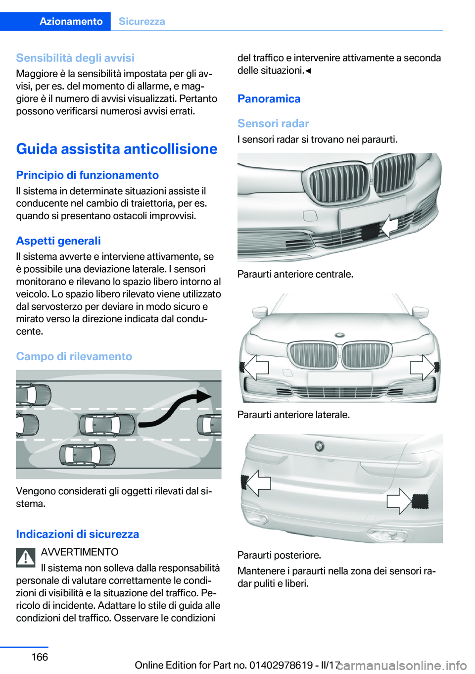BMW 7 SERIES 2018  Libretti Di Uso E manutenzione (in Italian) �S�e�n�s�i�b�i�l�i�t�