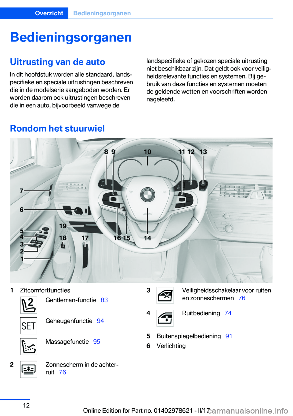 BMW 7 SERIES 2018  Instructieboekjes (in Dutch) �B�e�d�i�e�n�i�n�g�s�o�r�g�a�n�e�n�U�i�t�r�u�s�t�i�n�g��v�a�n��d�e��a�u�t�o�I�n� �d�i�t� �h�o�o�f�d�s�t�u�k� �w�o�r�d�e�n� �a�l�l�e� �s�t�a�n�d�a�a�r�d�,� �l�a�n�d�sj
�p�e�c�i�f�i�e�k�e� �e�n� �s�