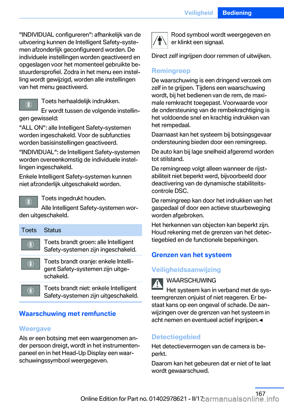 BMW 7 SERIES 2018  Instructieboekjes (in Dutch) �"�I�N�D�I�V�I�D�U�A�L� �c�o�n�f�i�g�u�r�e�r�e�n�"�:� �a�f�h�a�n�k�e�l�i�j�k� �v�a�n� �d�e
�u�i�t�v�o�e�r�i�n�g� �k�u�n�n�e�n� �d�e� �I�n�t�e�l�l�i�g�e�n�t� �S�a�f�e�t�y�-�s�y�s�t�ej
�m�e�n� 