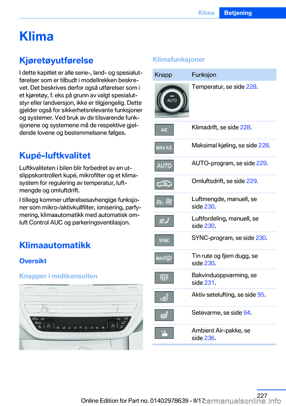 BMW 7 SERIES 2018  InstruksjonsbØker (in Norwegian) �K�l�i�m�a�K�j�