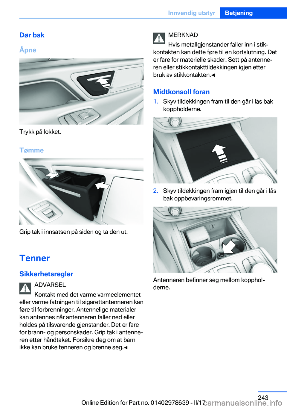 BMW 7 SERIES 2018  InstruksjonsbØker (in Norwegian) �D�