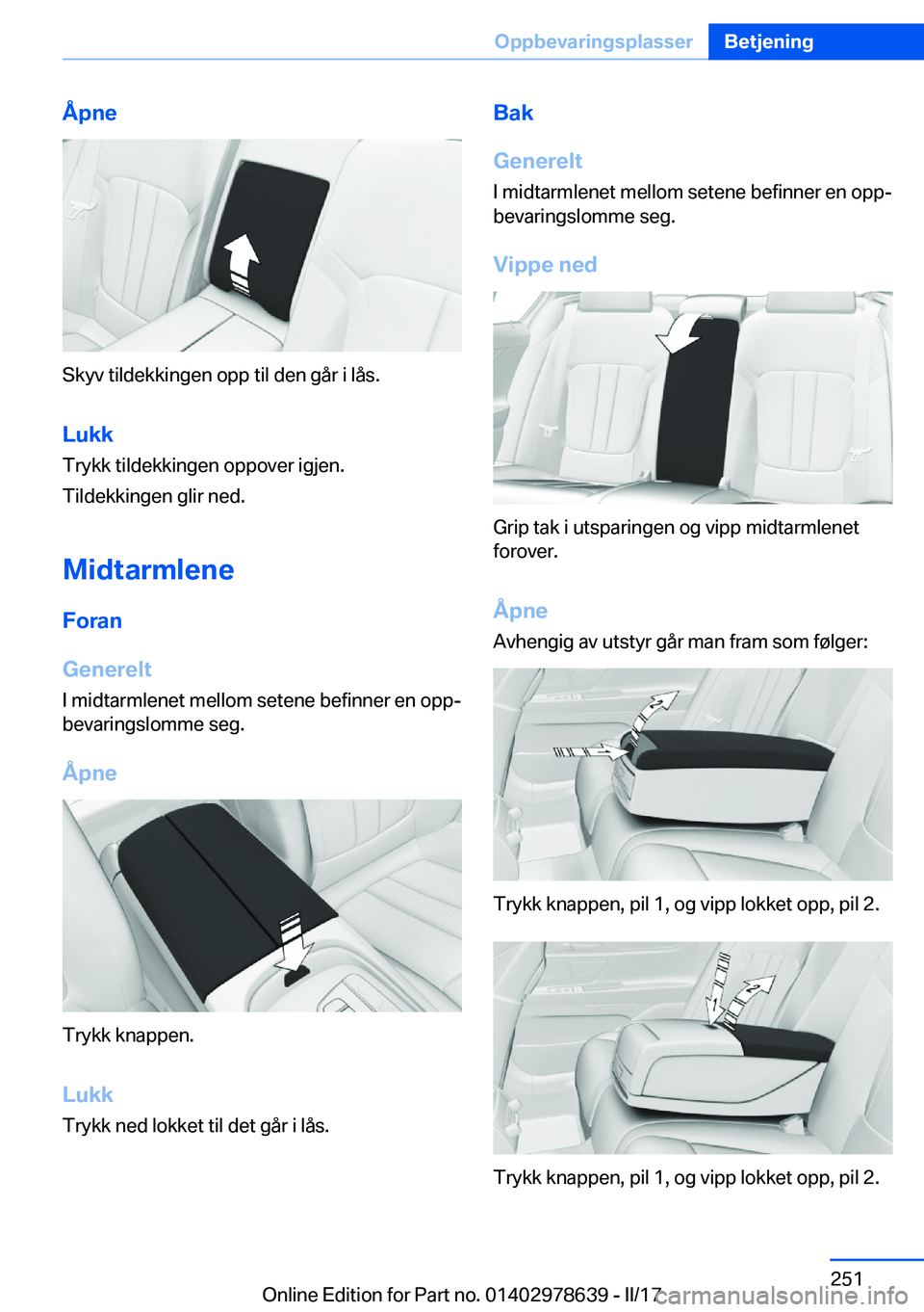 BMW 7 SERIES 2018  InstruksjonsbØker (in Norwegian) �