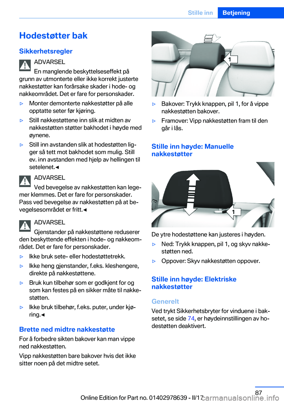 BMW 7 SERIES 2018  InstruksjonsbØker (in Norwegian) �H�o�d�e�s�t�
