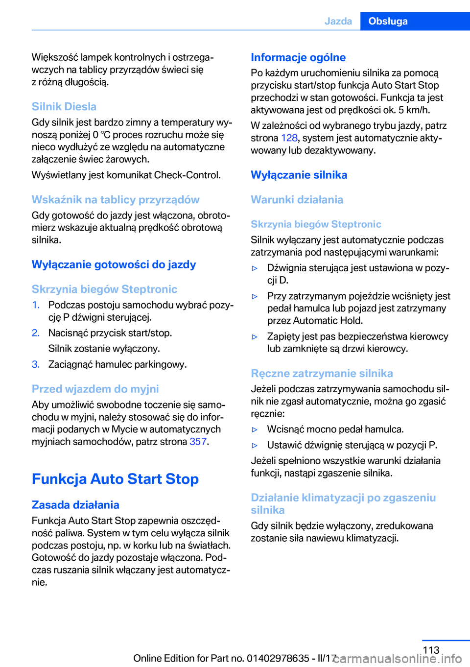 BMW 7 SERIES 2018  Instrukcja obsługi (in Polish) �W�i�