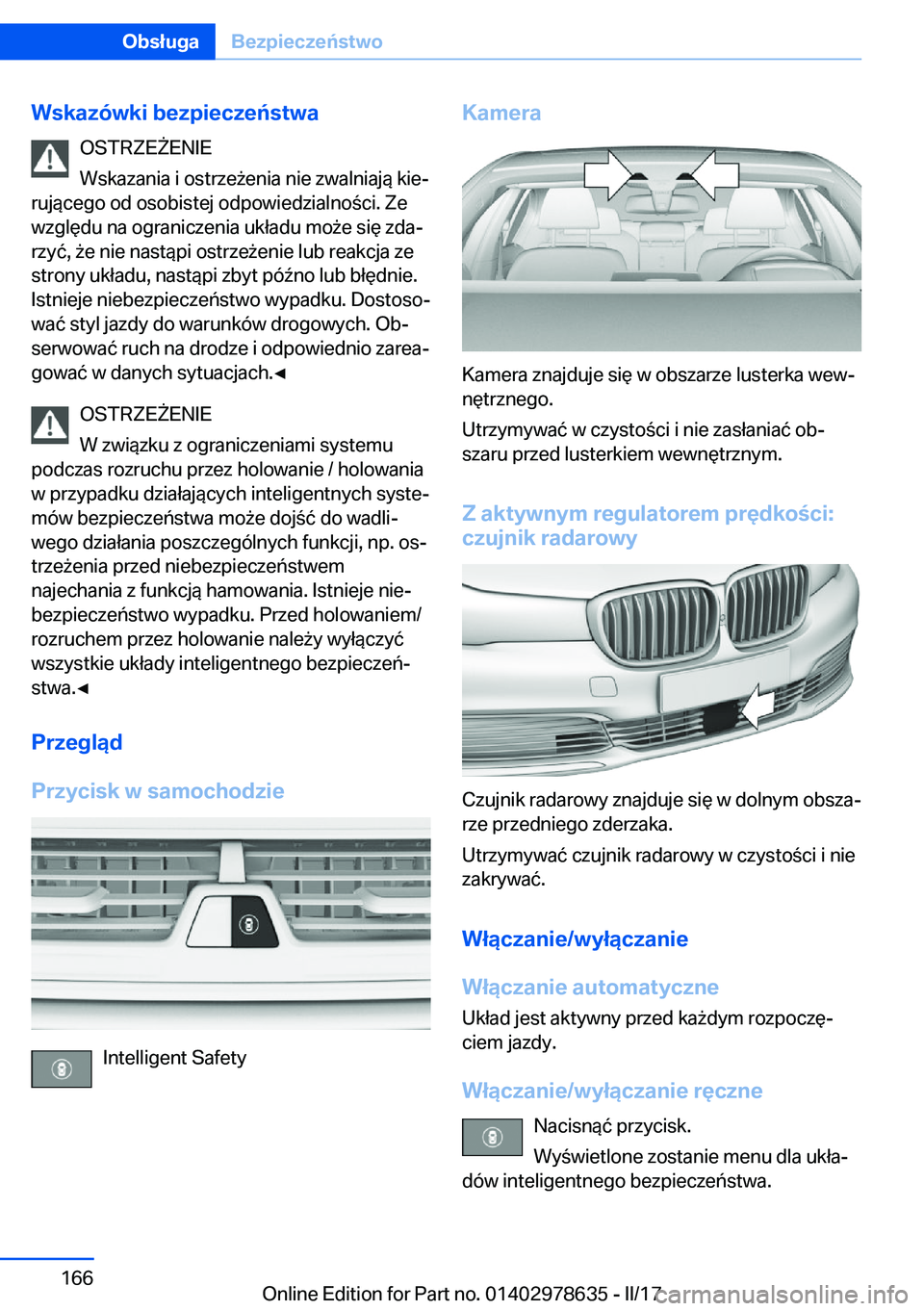BMW 7 SERIES 2018  Instrukcja obsługi (in Polish) �W�s�k�a�z�