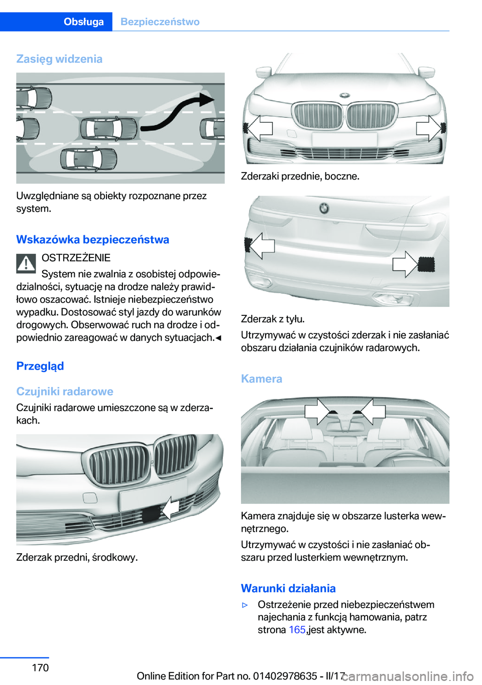 BMW 7 SERIES 2018  Instrukcja obsługi (in Polish) �Z�a�s�i�