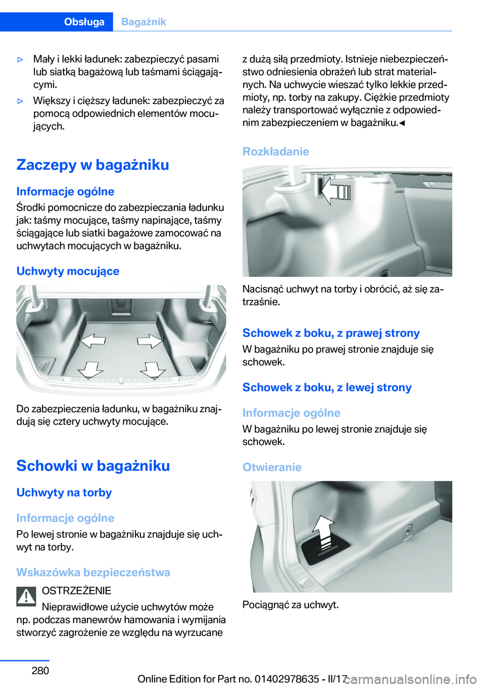 BMW 7 SERIES 2018  Instrukcja obsługi (in Polish) 'y�M�a�ł�y� �i� �l�e�k�k�i� �ł�a�d�u�n�e�k�:� �z�a�b�e�z�p�i�e�c�z�y�