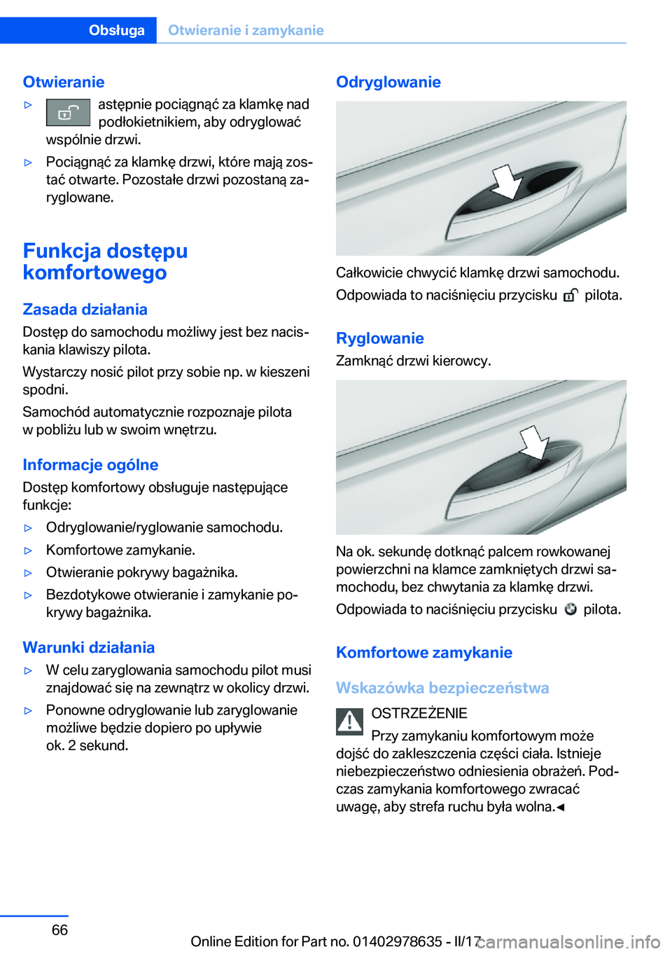 BMW 7 SERIES 2018  Instrukcja obsługi (in Polish) �O�t�w�i�e�r�a�n�i�e'y�a�s�t�