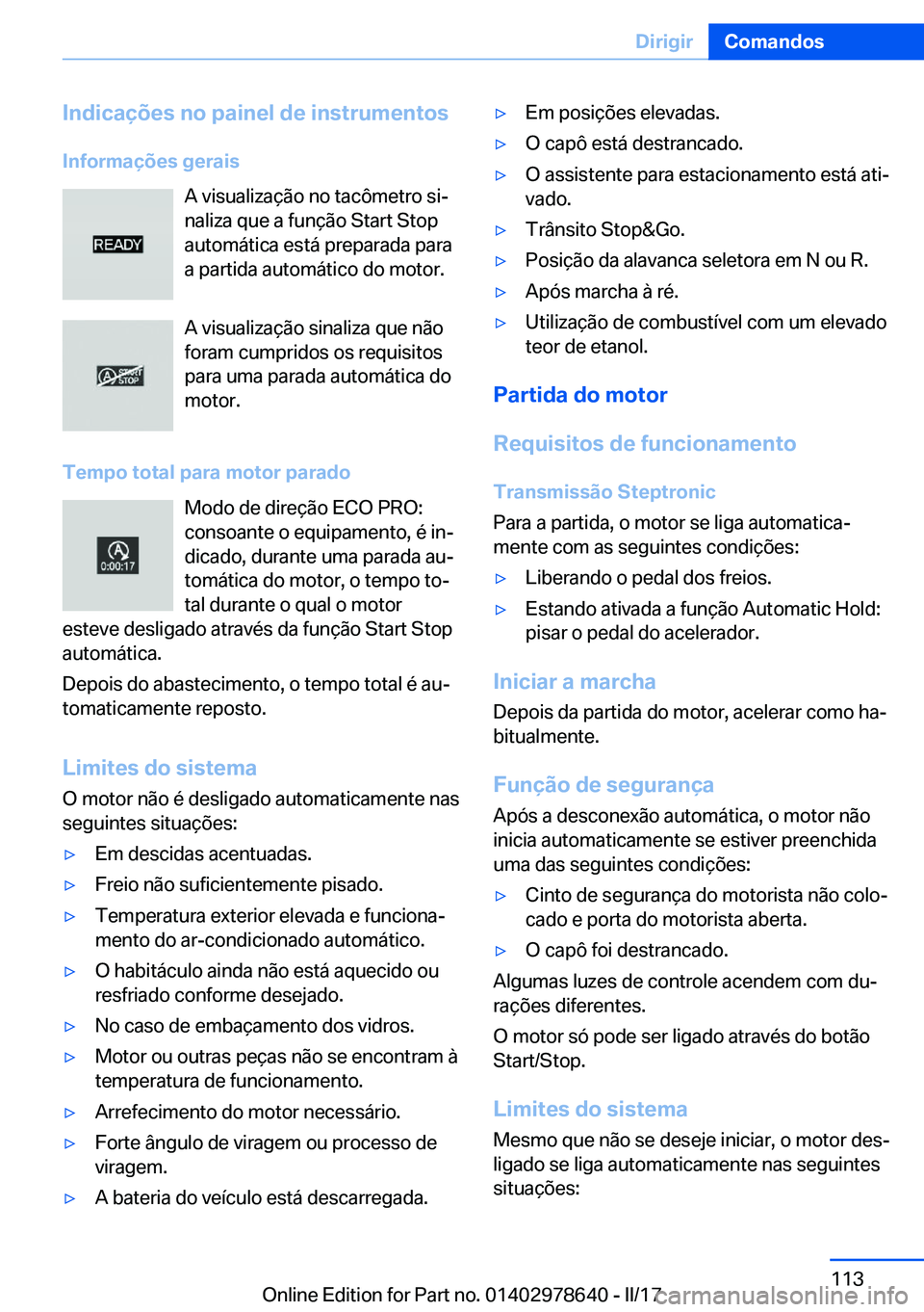 BMW 7 SERIES 2018  Manual do condutor (in Portuguese) �I�n�d�i�c�a�