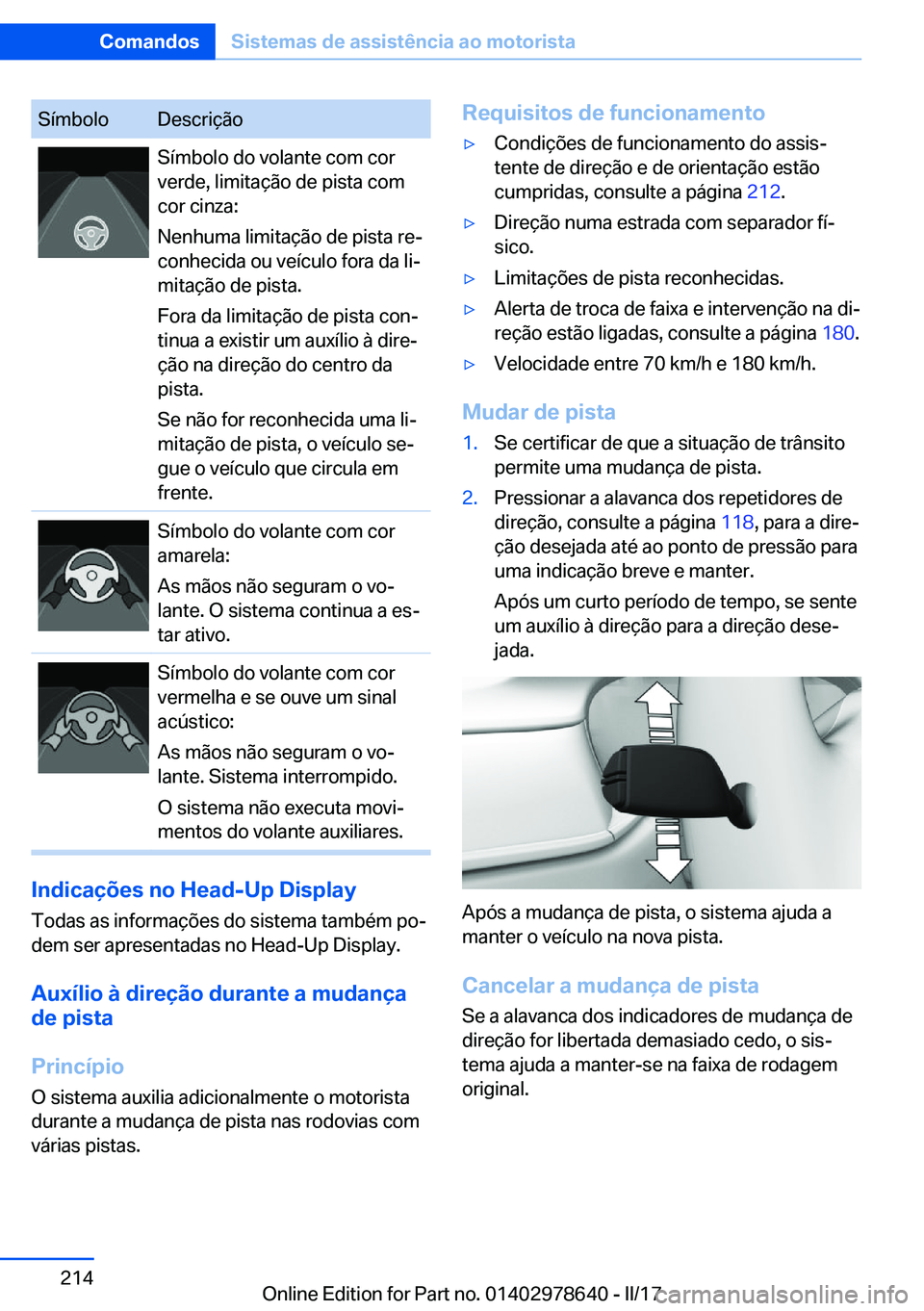 BMW 7 SERIES 2018  Manual do condutor (in Portuguese) �S�