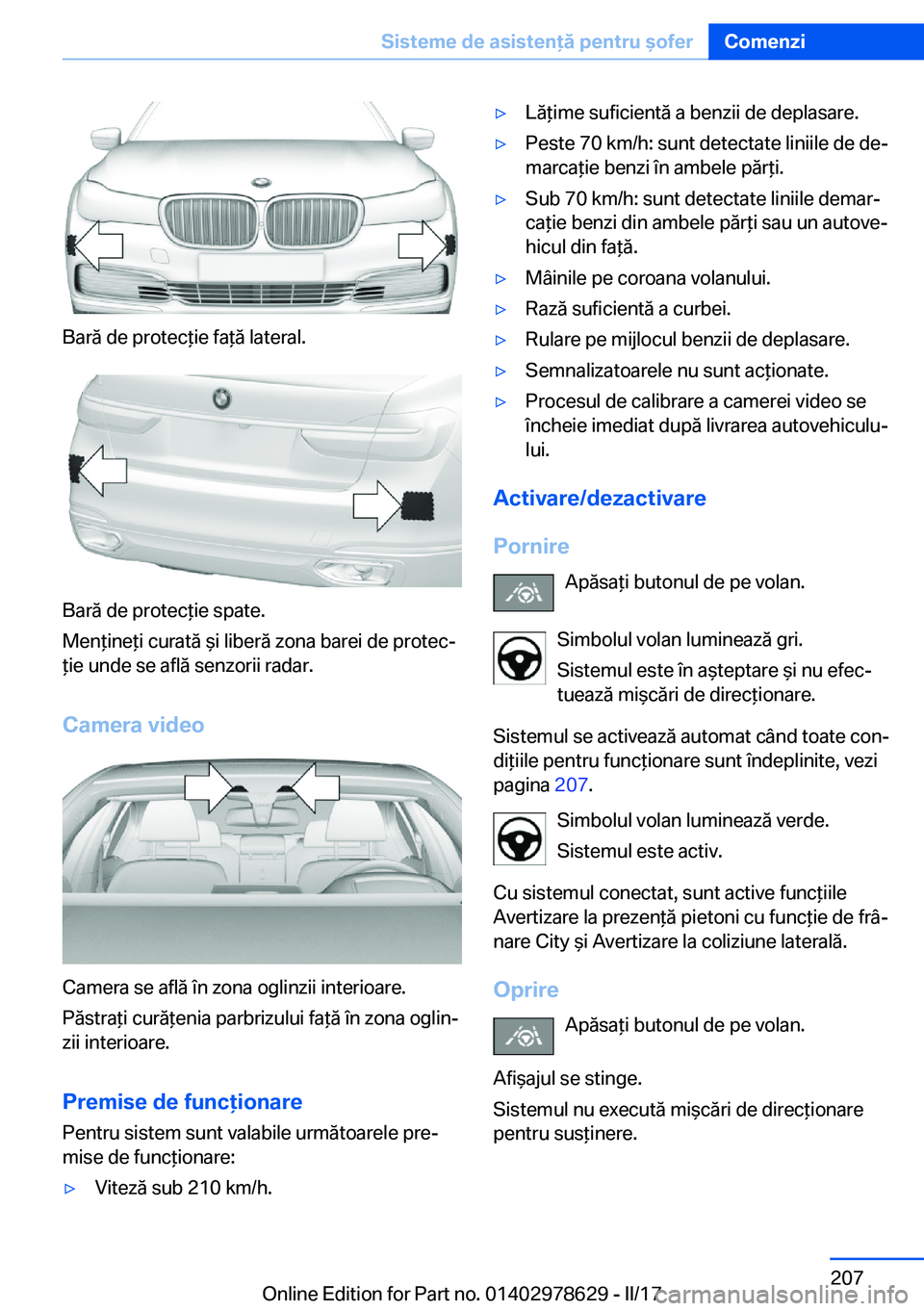 BMW 7 SERIES 2018  Ghiduri De Utilizare (in Romanian) �B�a�r�