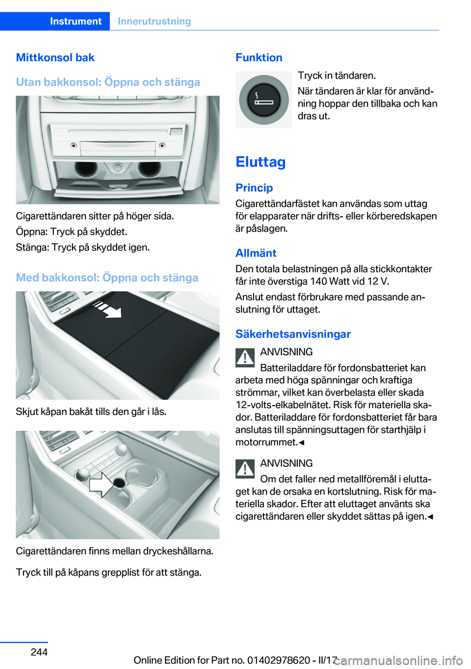 BMW 7 SERIES 2018  InstruktionsbÖcker (in Swedish) �M�i�t�t�k�o�n�s�o�l��b�a�k
�U�t�a�n��b�a�k�k�o�n�s�o�l�:��