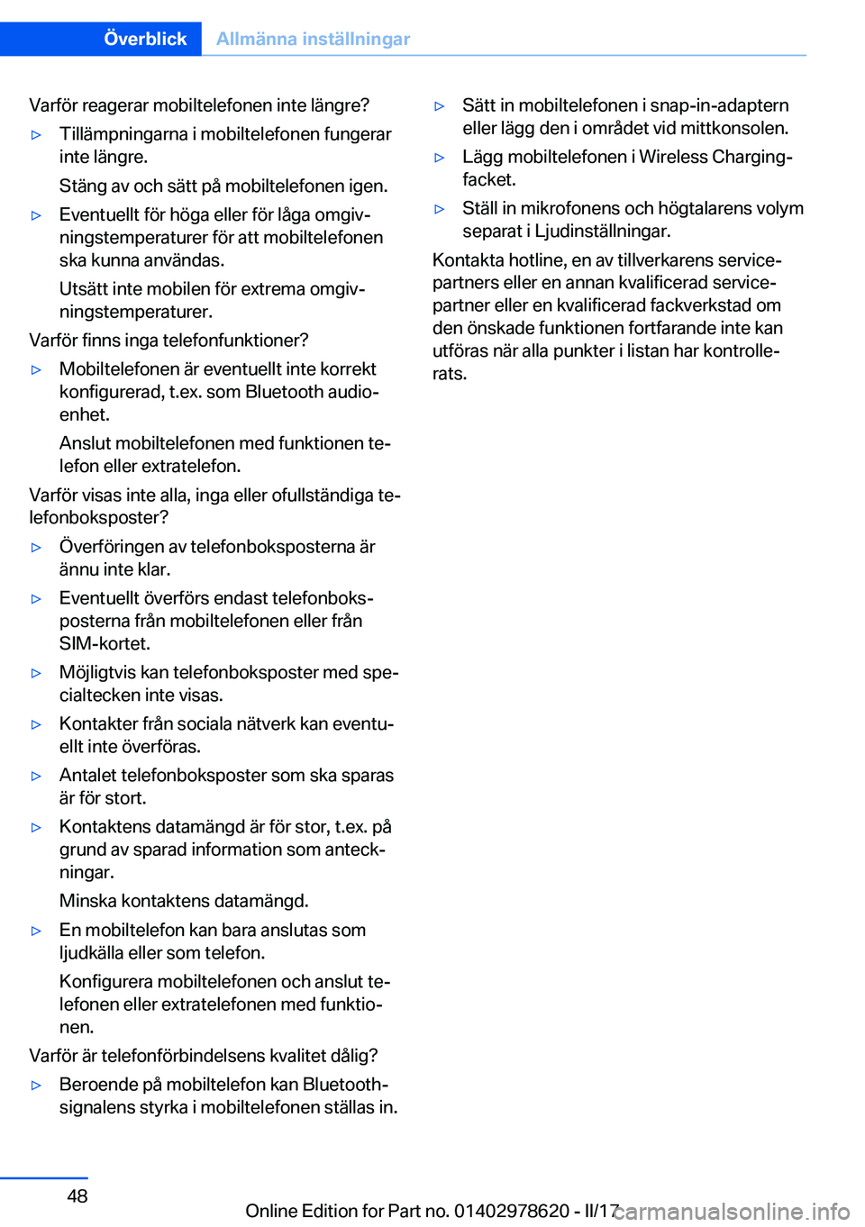 BMW 7 SERIES 2018  InstruktionsbÖcker (in Swedish) �V�a�r�f�ö�r� �r�e�a�g�e�r�a�r� �m�o�b�i�l�t�e�l�e�f�o�n�e�n� �i�n�t�e� �l�ä�n�g�r�e� 'y�T�i�l�l�ä�m�p�n�i�n�g�a�r�n�a� �i� �m�o�b�i�l�t�e�l�e�f�o�n�e�n� �f�u�n�g�e�r�a�r�i�n�t�e� �l�ä�n�g�r�e