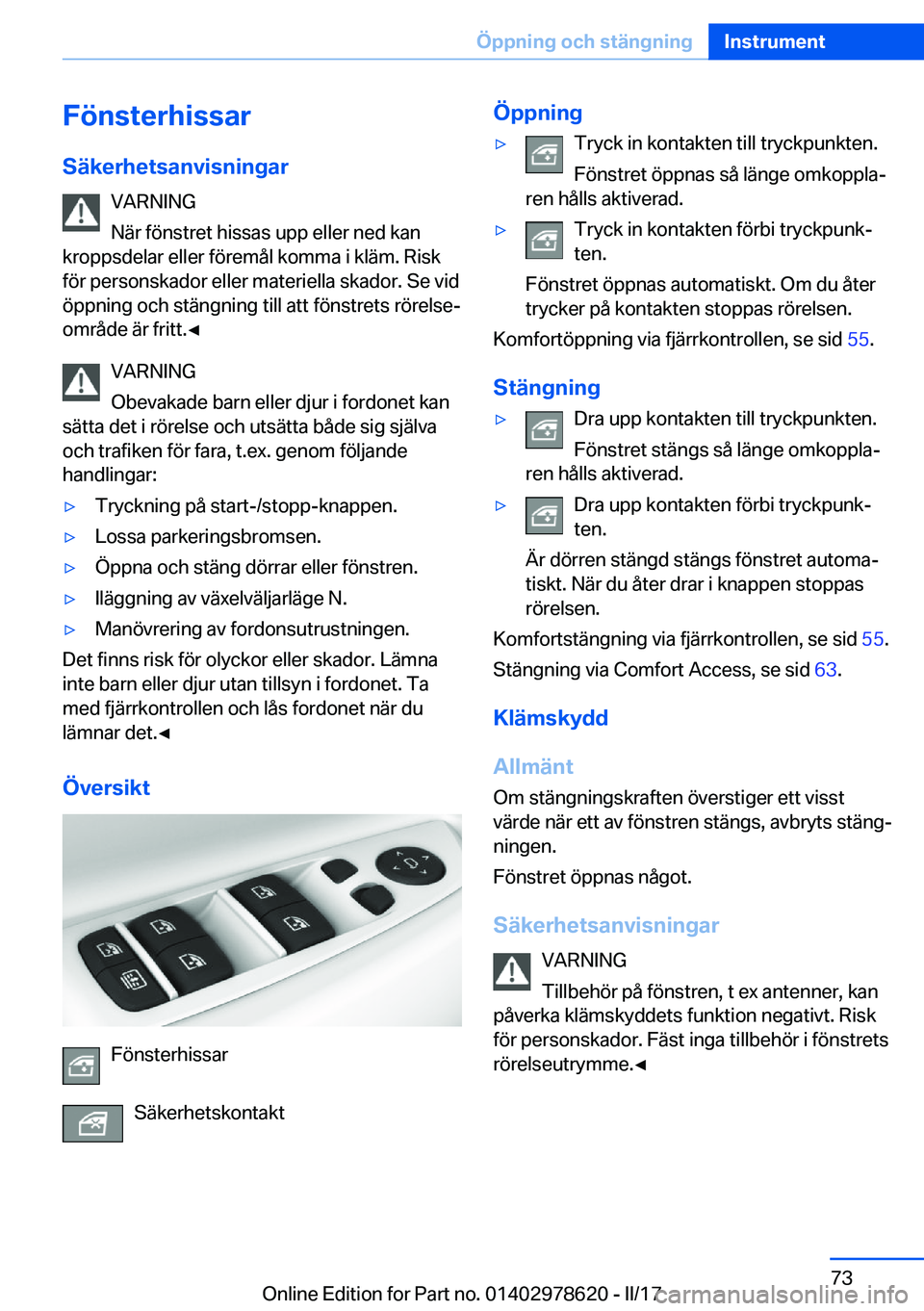 BMW 7 SERIES 2018  InstruktionsbÖcker (in Swedish) �F�
