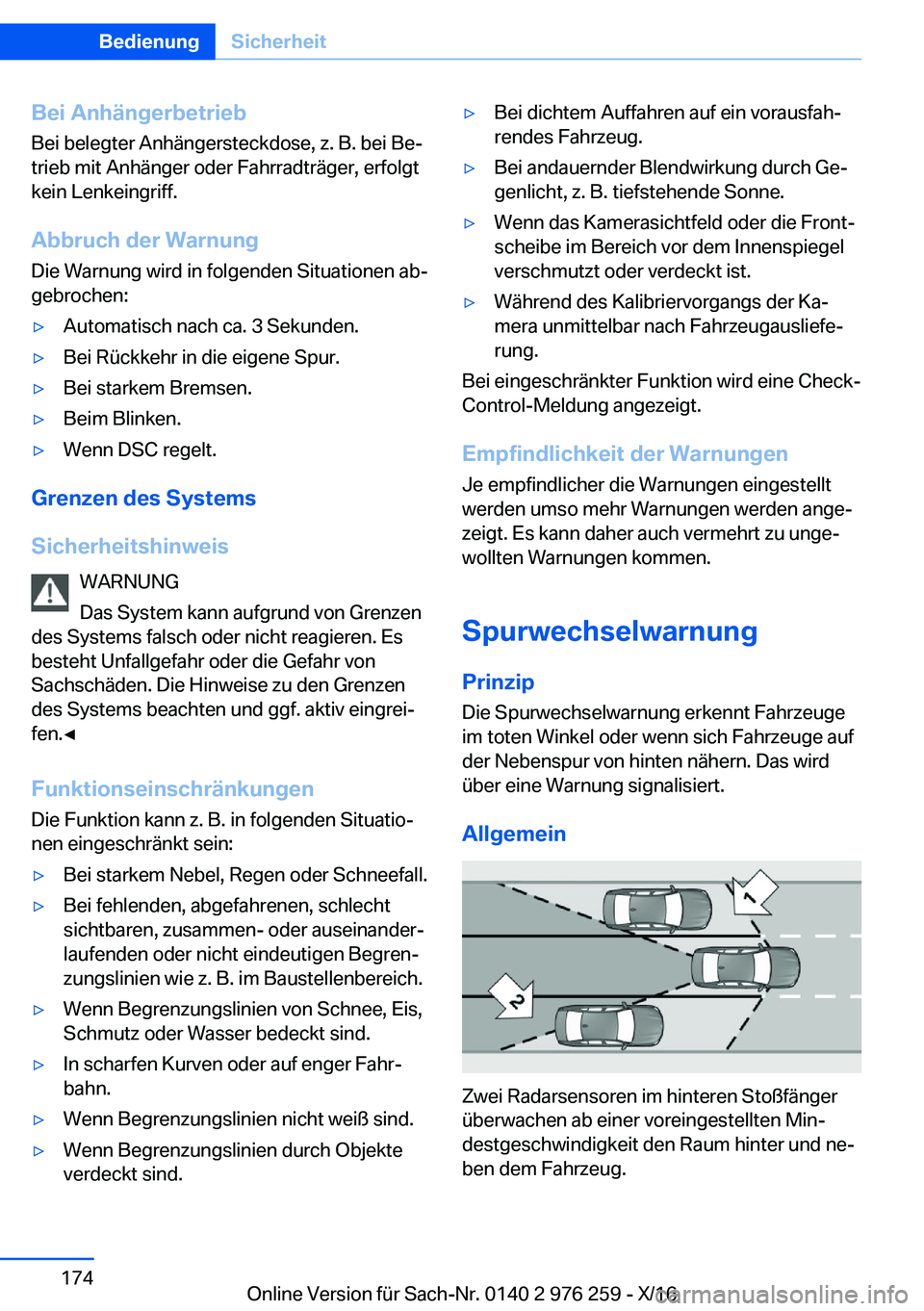 BMW 7 SERIES 2017  Betriebsanleitungen (in German) �B�e�i��A�n�h�