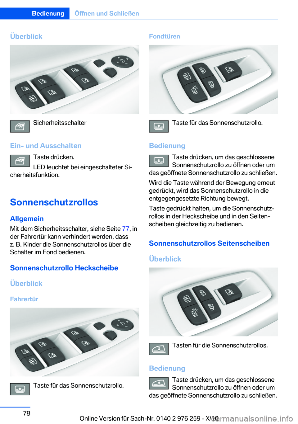 BMW 7 SERIES 2017  Betriebsanleitungen (in German) �