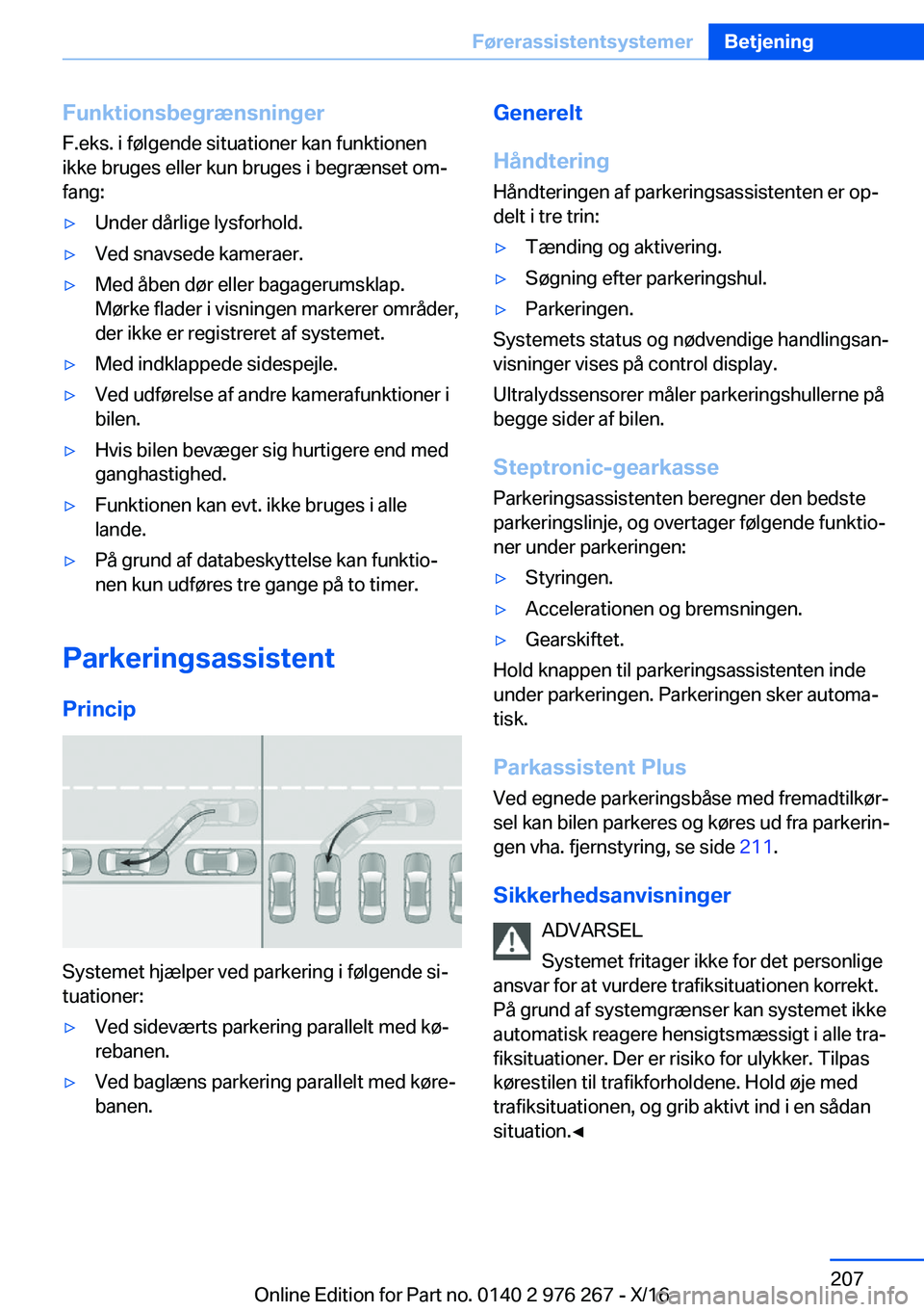BMW 7 SERIES 2017  InstruktionsbØger (in Danish) �F�u�n�k�t�i�o�n�s�b�e�g�r�æ�n�s�n�i�n�g�e�r
�F�.�e�k�s�.� �i� �f�