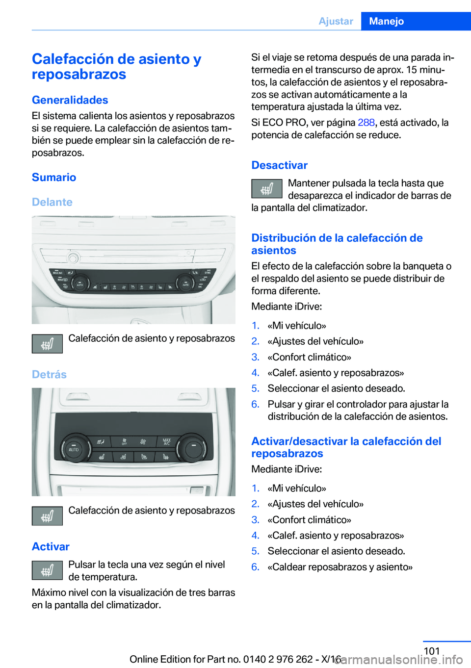 BMW 7 SERIES 2017  Manuales de Empleo (in Spanish) �C�a�l�e�f�a�c�c�i�