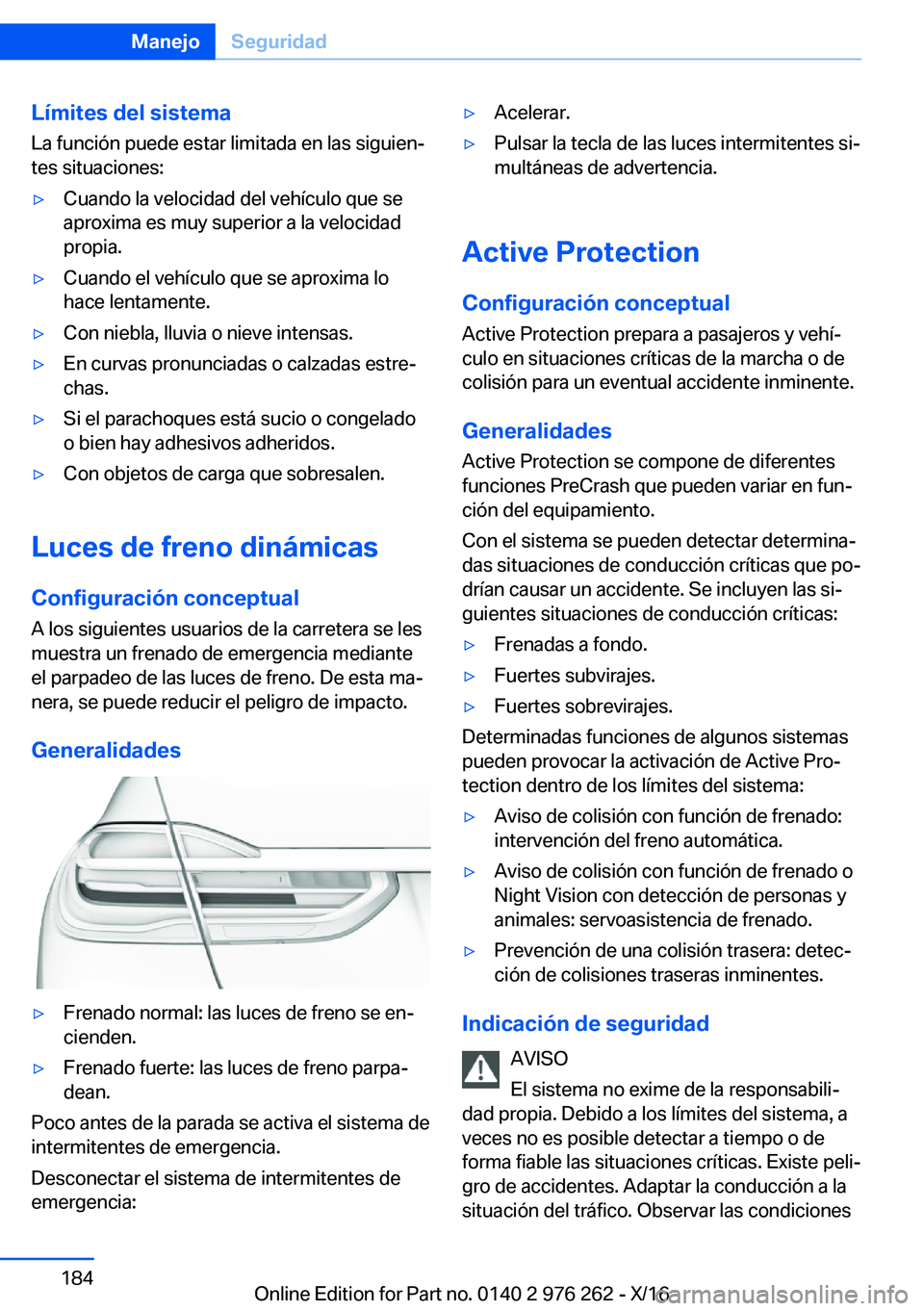 BMW 7 SERIES 2017  Manuales de Empleo (in Spanish) �L�