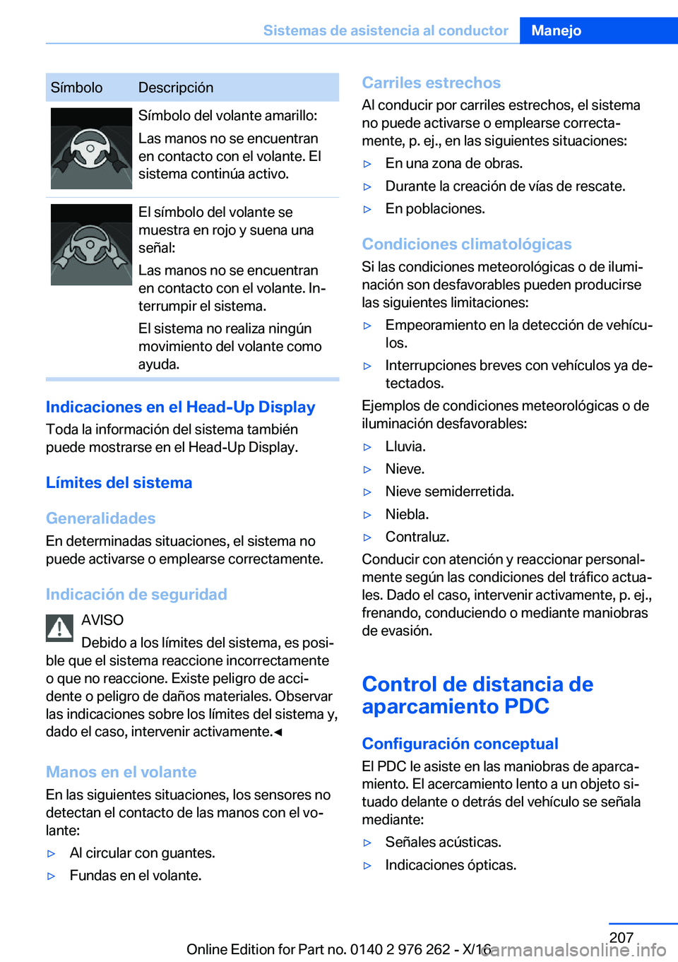 BMW 7 SERIES 2017  Manuales de Empleo (in Spanish) �S�í�m�b�o�l�o�D�e�s�c�r�i�p�c�i�