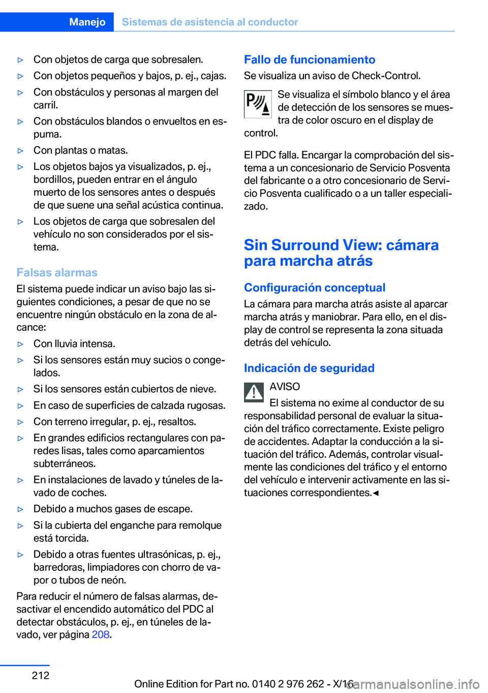 BMW 7 SERIES 2017  Manuales de Empleo (in Spanish) 'y�C�o�n� �o�b�j�e�t�o�s� �d�e� �c�a�r�g�a� �q�u�e� �s�o�b�r�e�s�a�l�e�n�.'y�C�o�n� �o�b�j�e�t�o�s� �p�e�q�u�e�