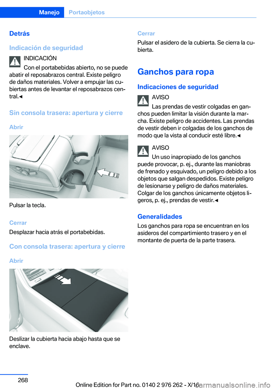BMW 7 SERIES 2017  Manuales de Empleo (in Spanish) �D�e�t�r�