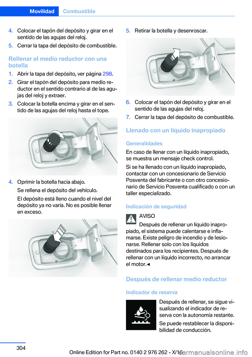 BMW 7 SERIES 2017  Manuales de Empleo (in Spanish) �4�.�C�o�l�o�c�a�r� �e�l� �t�a�p�