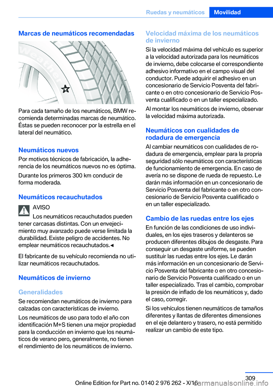 BMW 7 SERIES 2017  Manuales de Empleo (in Spanish) �M�a�r�c�a�s��d�e��n�e�u�m�