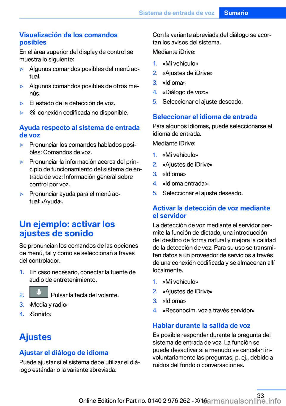 BMW 7 SERIES 2017  Manuales de Empleo (in Spanish) �V�i�s�u�a�l�i�z�a�c�i�