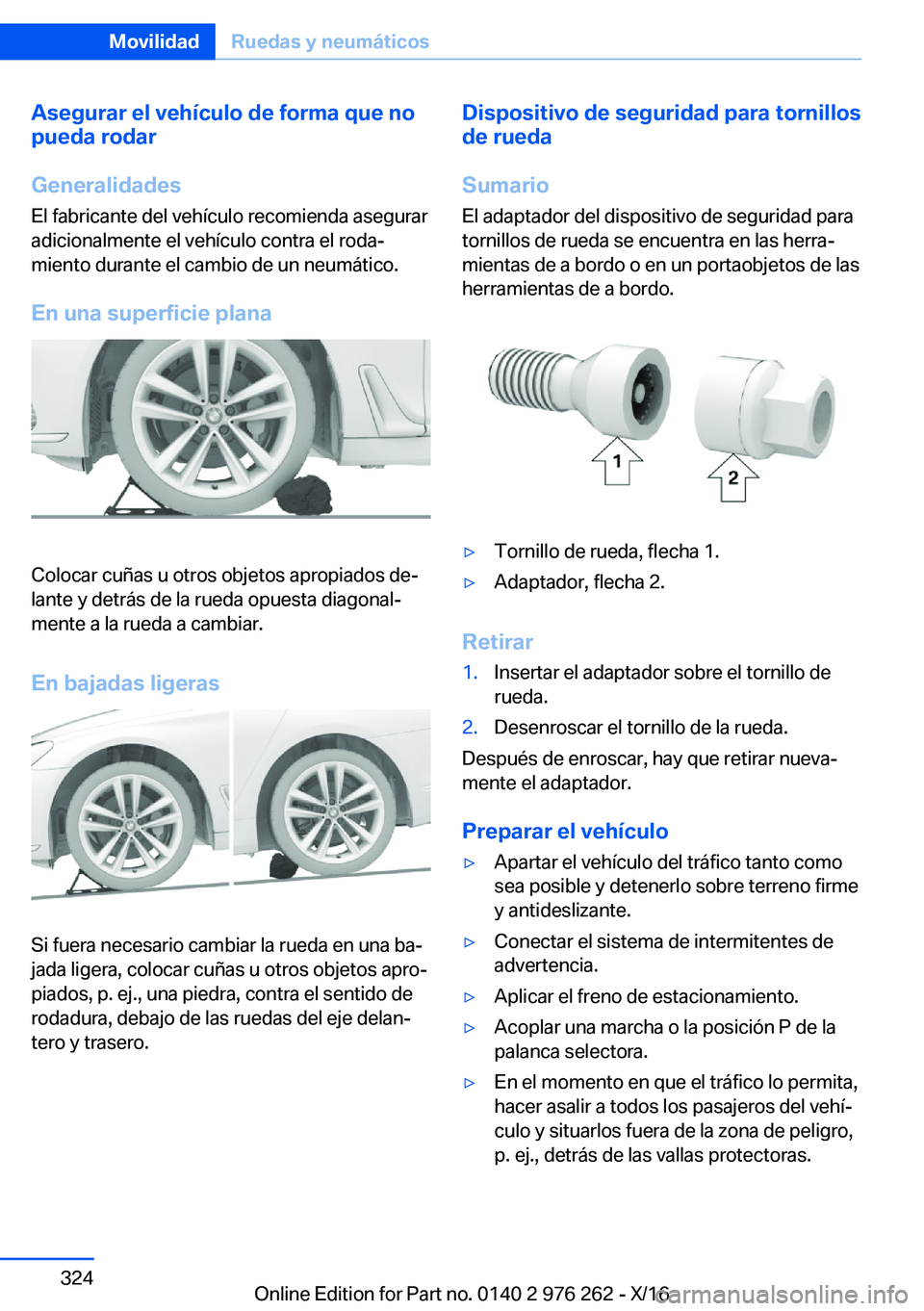 BMW 7 SERIES 2017  Manuales de Empleo (in Spanish) �A�s�e�g�u�r�a�r��e�l��v�e�h�