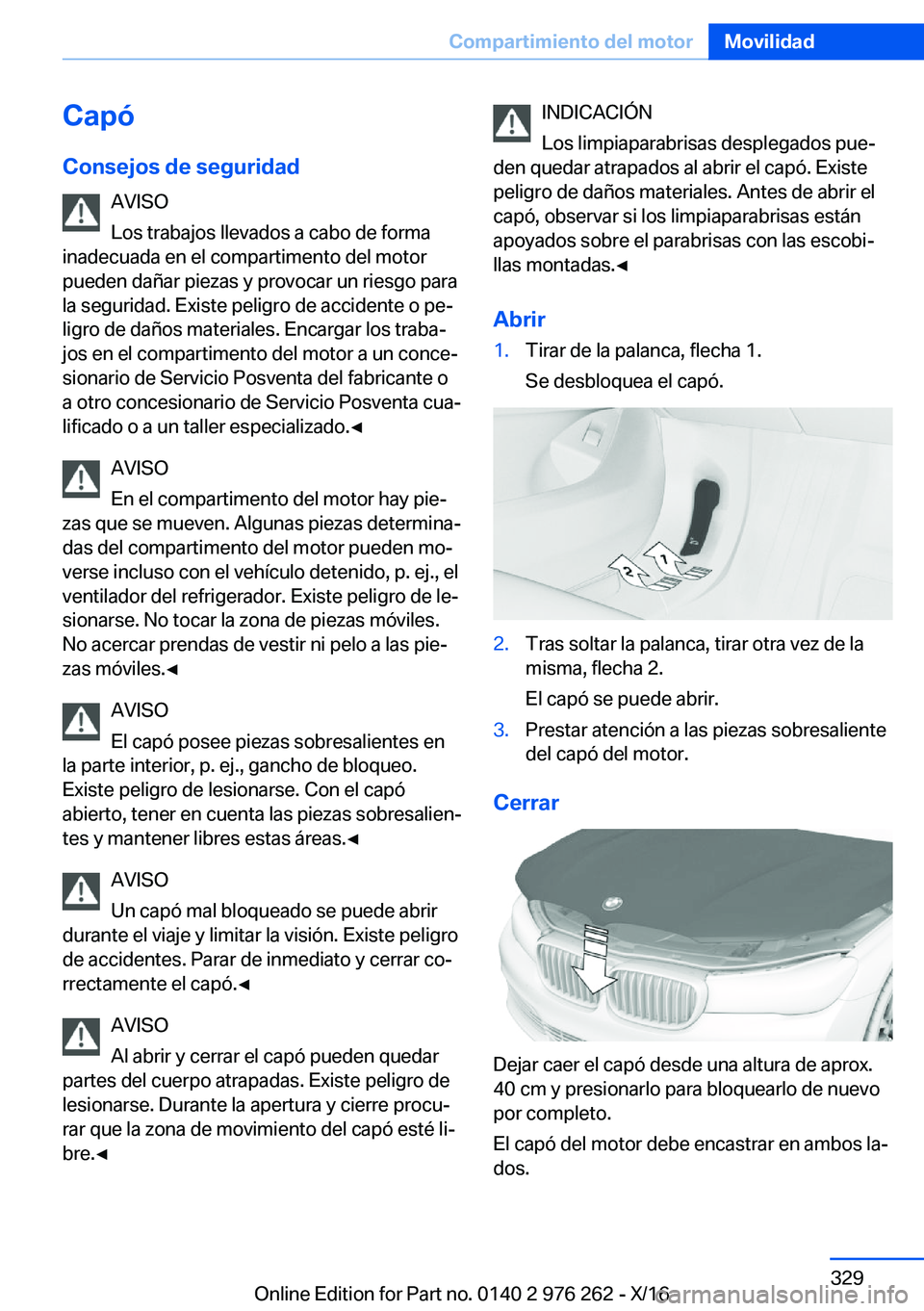 BMW 7 SERIES 2017  Manuales de Empleo (in Spanish) �C�a�p�