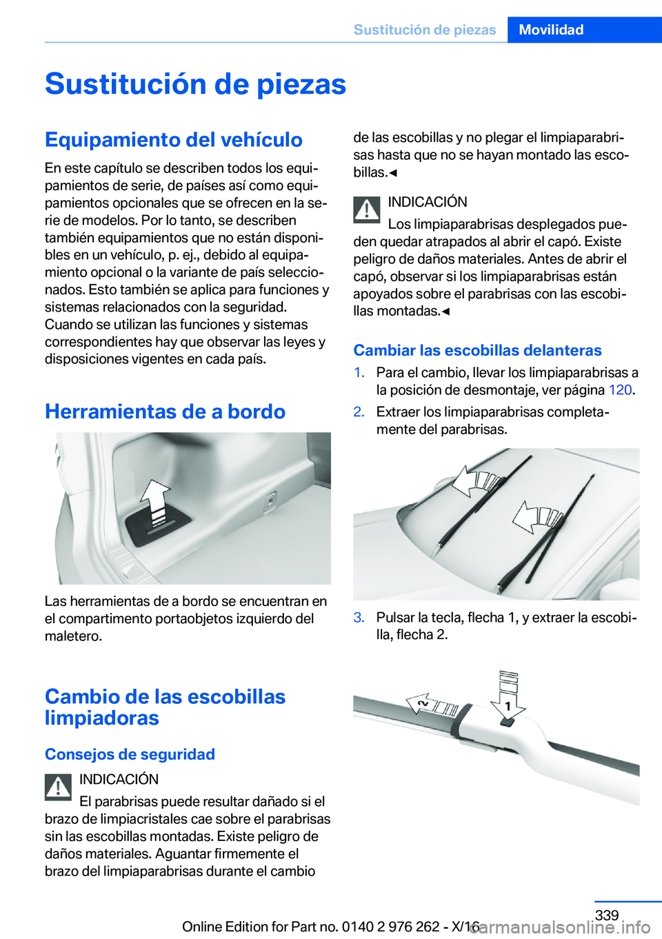 BMW 7 SERIES 2017  Manuales de Empleo (in Spanish) �S�u�s�t�i�t�u�c�i�