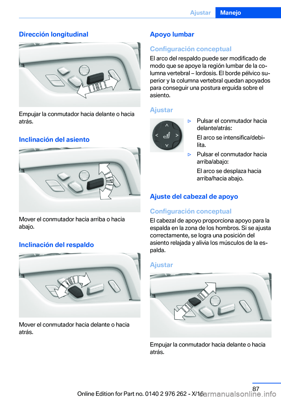 BMW 7 SERIES 2017  Manuales de Empleo (in Spanish) �D�i�r�e�c�c�i�