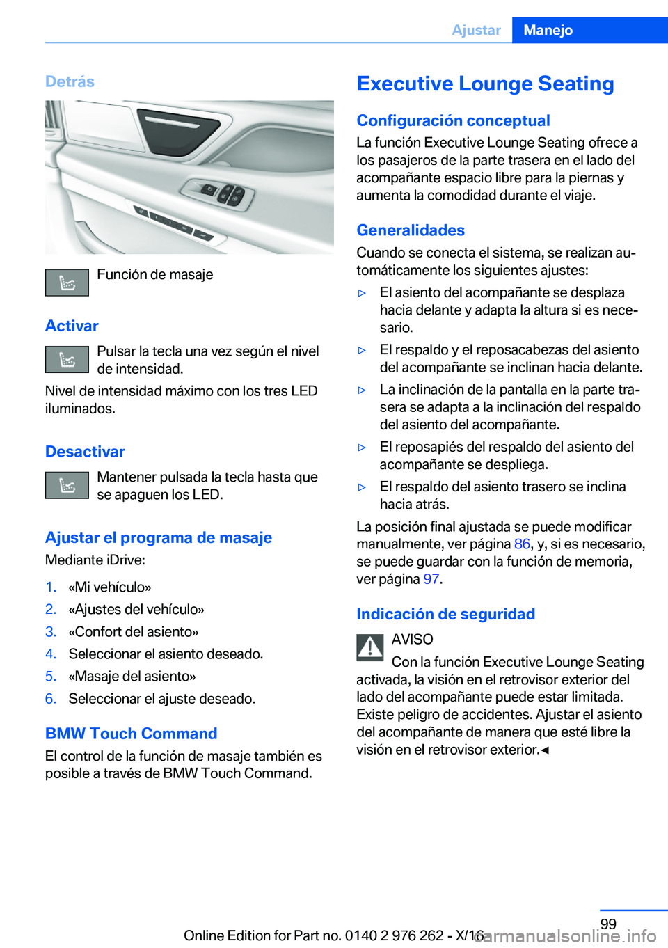 BMW 7 SERIES 2017  Manuales de Empleo (in Spanish) �D�e�t�r�