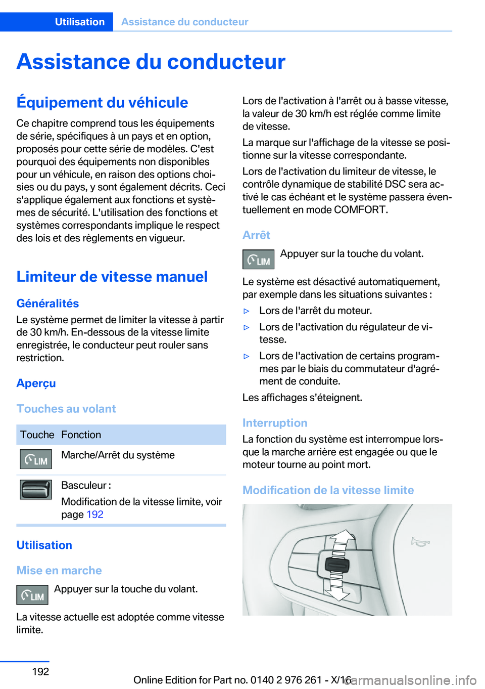 BMW 7 SERIES 2017  Notices Demploi (in French) �A�s�s�i�s�t�a�n�c�e��d�u��c�o�n�d�u�c�t�e�u�r�
