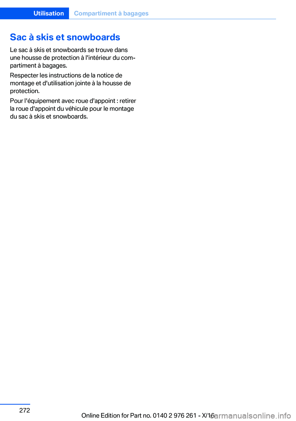 BMW 7 SERIES 2017  Notices Demploi (in French) �S�a�c��