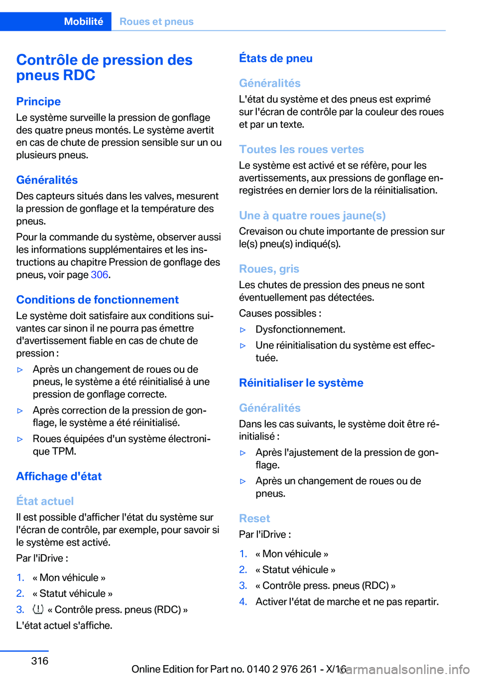BMW 7 SERIES 2017  Notices Demploi (in French) �C�o�n�t�r�