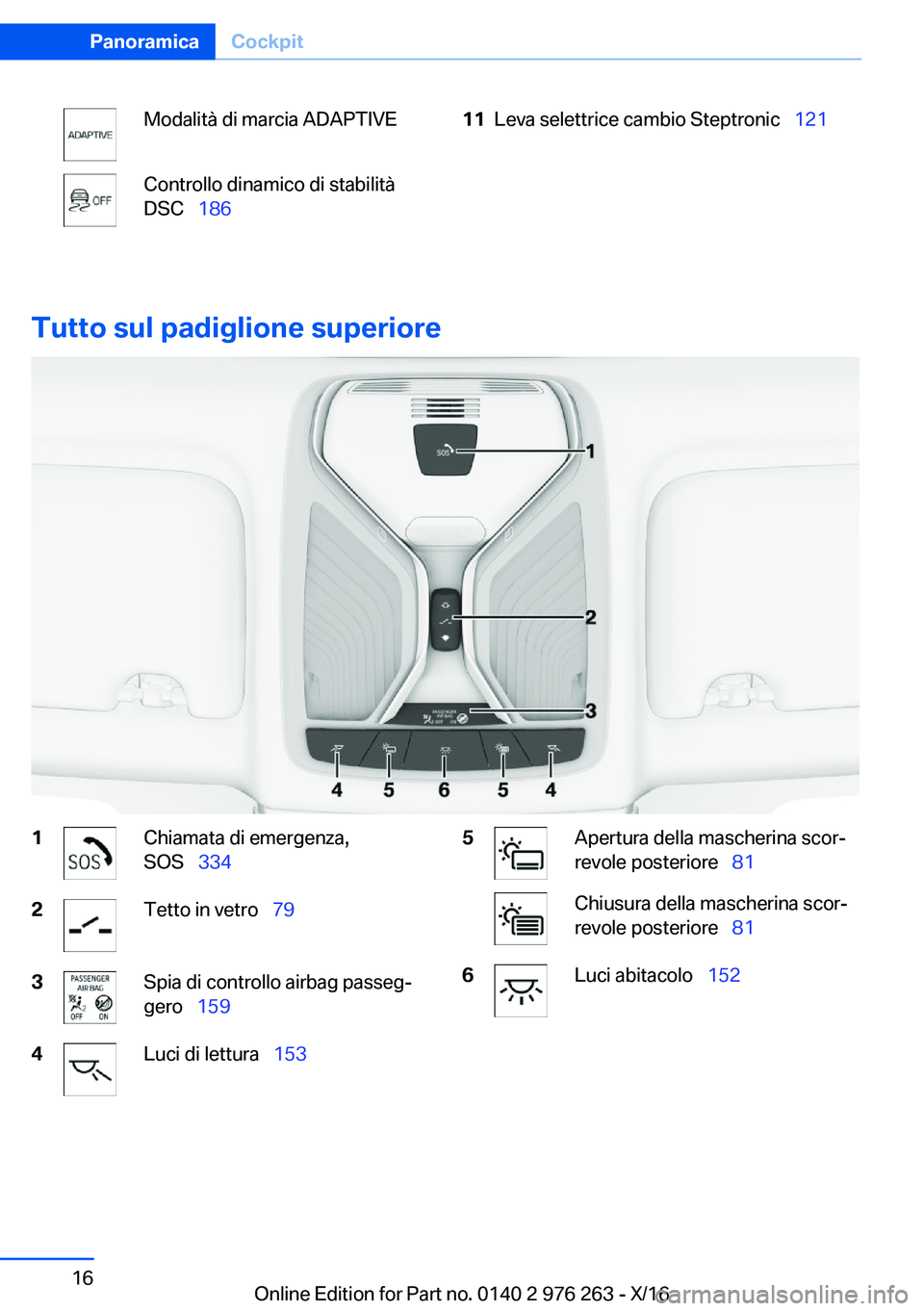 BMW 7 SERIES 2017  Libretti Di Uso E manutenzione (in Italian) �M�o�d�a�l�i�t�à� �d�i� �m�a�r�c�i�a� �A�D�A�P�T�I�V�E�C�o�n�t�r�o�l�l�o� �d�i�n�a�m�i�c�o� �d�i� �s�t�a�b�i�l�i�t�à
�D�S�C\_ �1�8�6�1�1�L�e�v�a� �s�e�l�e�t�t�r�i�c�e� �c�a�m�b�i�o� �S�t�e�p�t�r�o