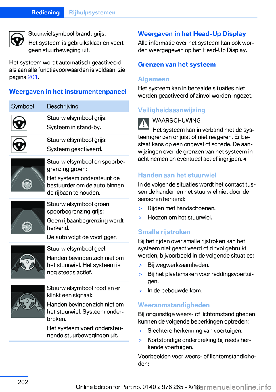 BMW 7 SERIES 2017  Instructieboekjes (in Dutch) �S�t�u�u�r�w�i�e�l�s�y�m�b�o�o�l� �b�r�a�n�d�t� �g�r�i�j�s�.
�H�e�t� �s�y�s�t�e�e�m� �i�s� �g�e�b�r�u�i�k�s�k�l�a�a�r� �e�n� �v�o�e�r�t �g�e�e�n� �s�t�u�u�r�b�e�w�e�g�i�n�g� �u�i�t�.
�H�e�t� �s�y�s�t�