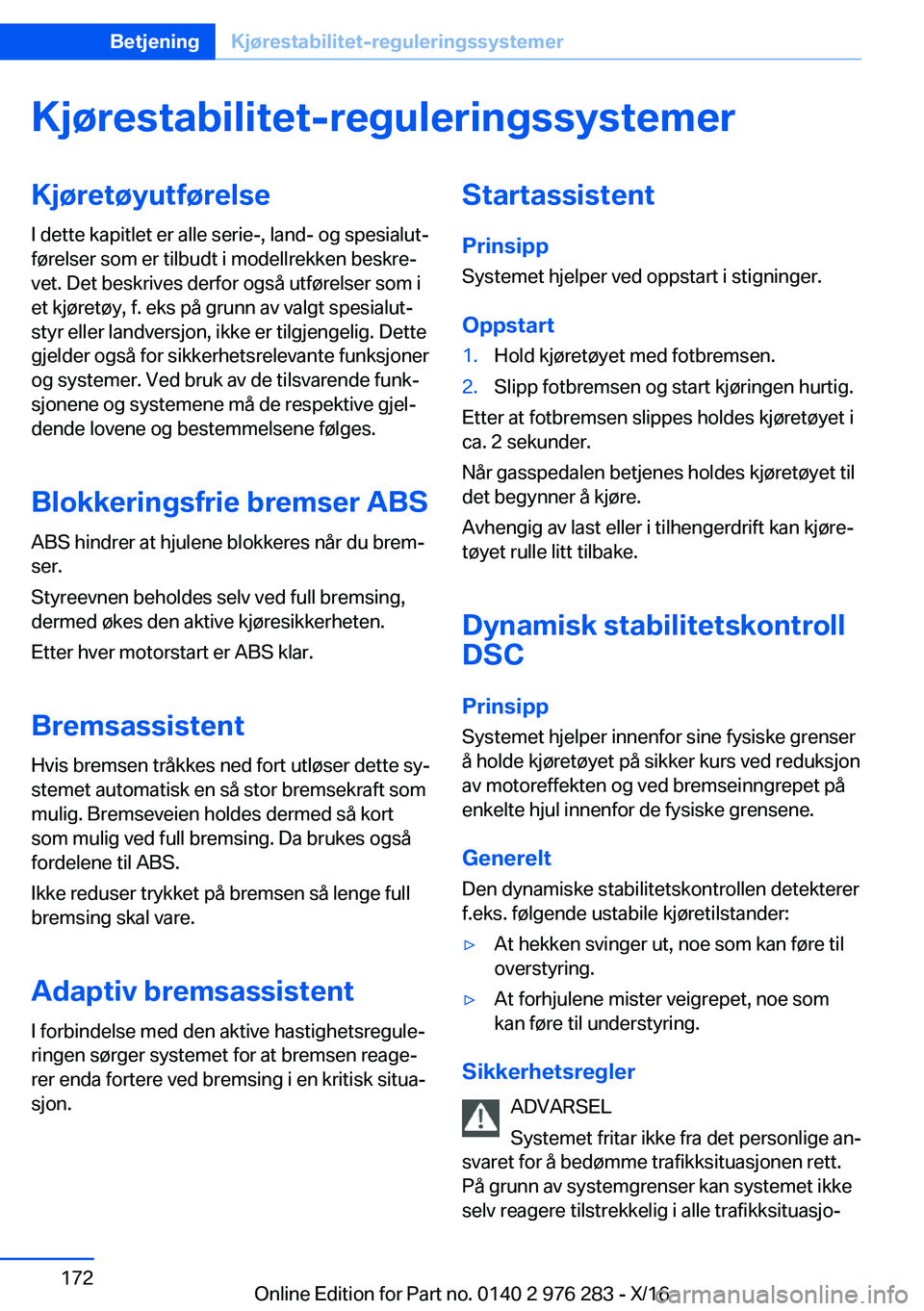 BMW 7 SERIES 2017  InstruksjonsbØker (in Norwegian) �K�j�