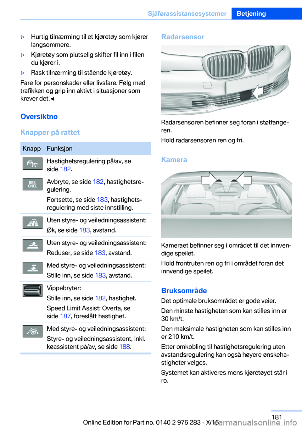 BMW 7 SERIES 2017  InstruksjonsbØker (in Norwegian) 'y�H�u�r�t�i�g� �t�i�l�n�æ�r�m�i�n�g� �t�i�l� �e�t� �k�j�