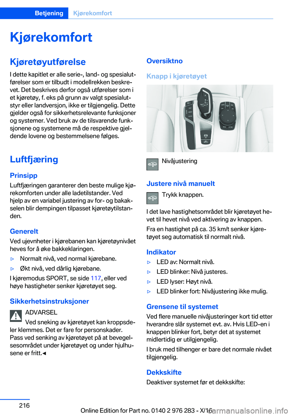 BMW 7 SERIES 2017  InstruksjonsbØker (in Norwegian) �K�j�