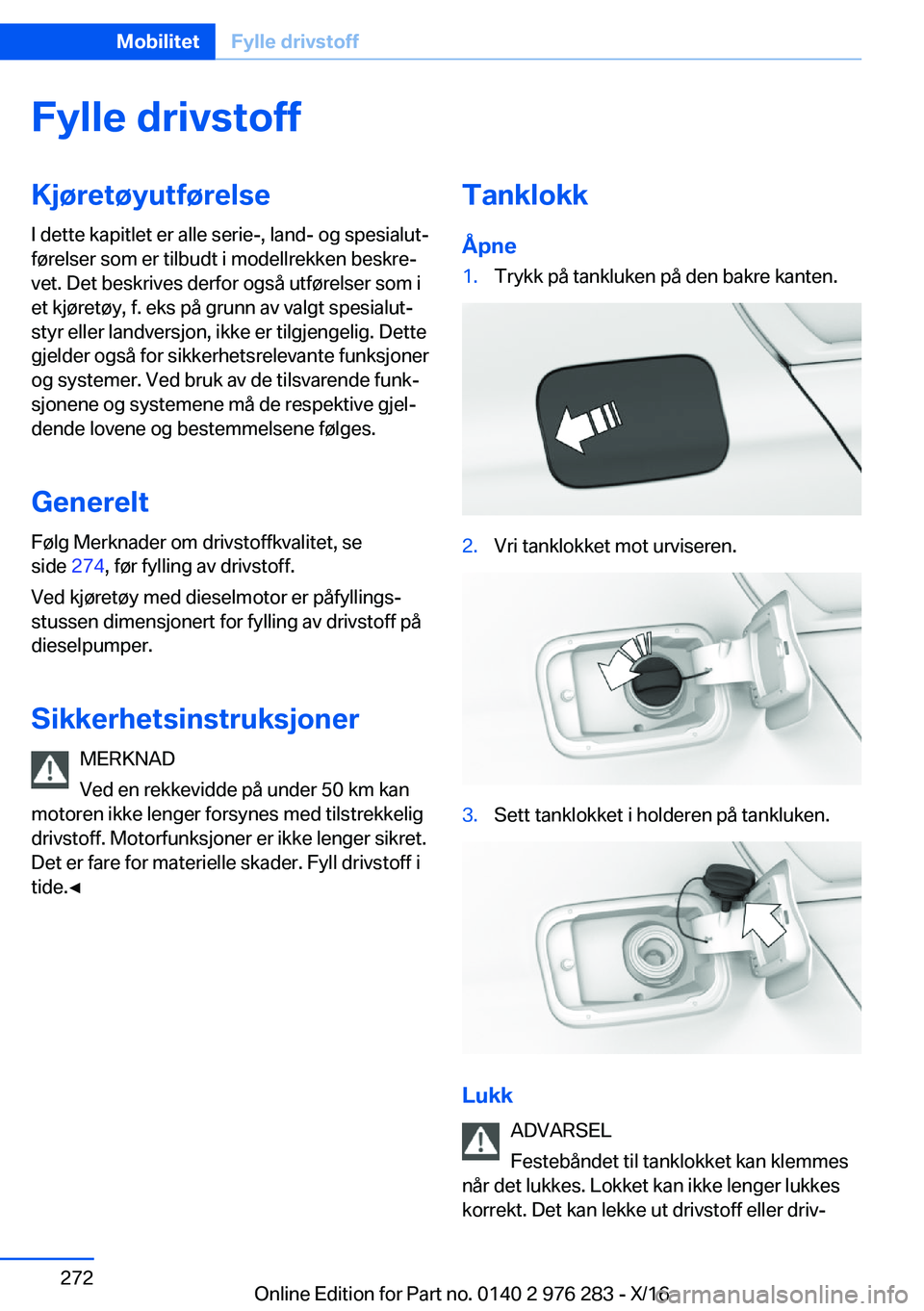 BMW 7 SERIES 2017  InstruksjonsbØker (in Norwegian) �F�y�l�l�e��d�r�i�v�s�t�o�f�f�K�j�