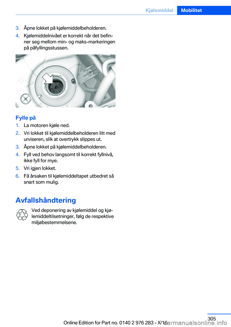 BMW 7 SERIES 2017  InstruksjonsbØker (in Norwegian) �3�.�